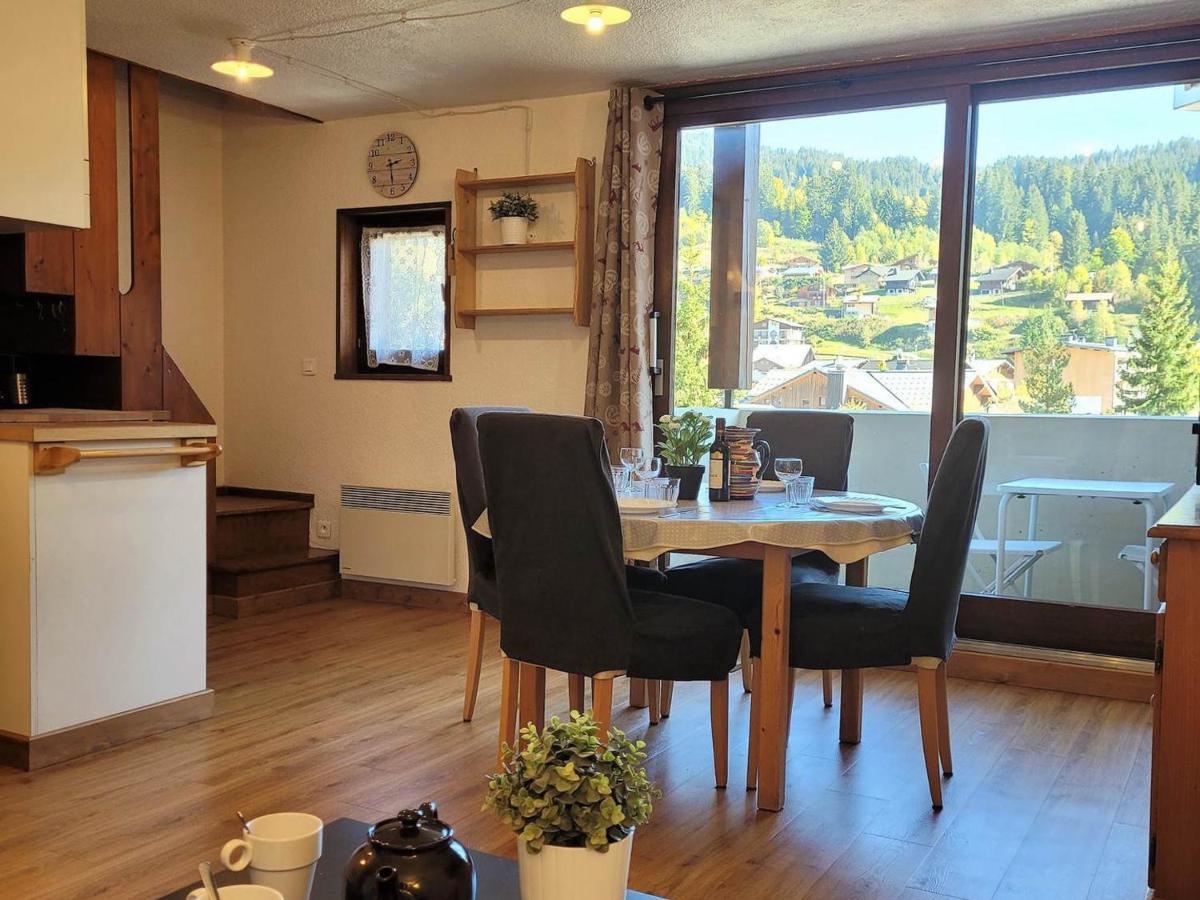 Duplex 3 Pieces Aux Gets, Proche Pistes Avec Parking Et Wifi - Fr-1-598-23 Appartement Les Gets Buitenkant foto